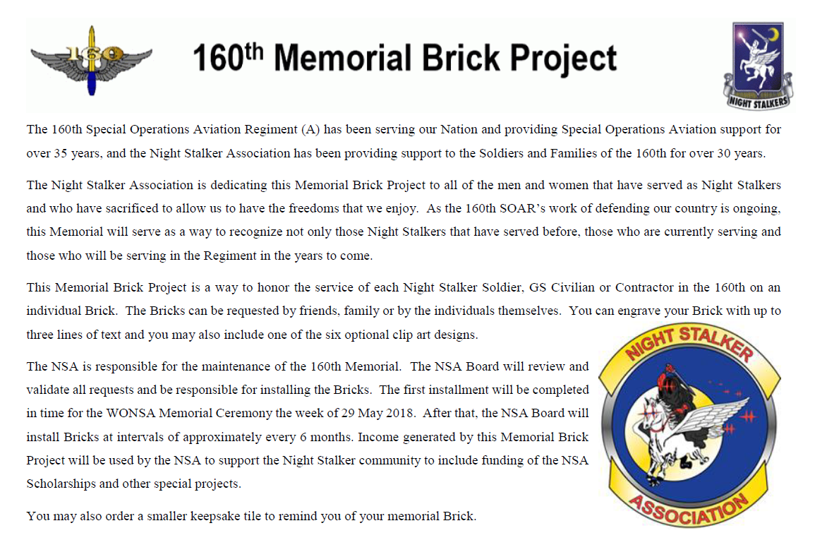 NSA Memorial Brick Project